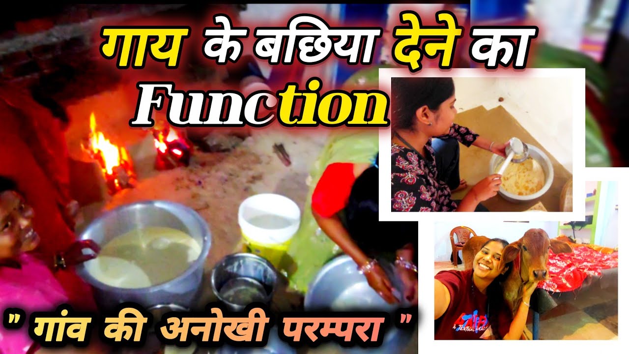 गाय के बाछिया देने का Function🐄|गांव की अनोखी परम्परा|