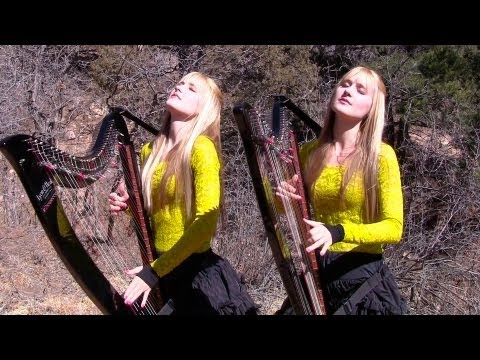 PINK FLOYD - Wish You Were Here (Harp Twins electric) Camille and Kennerly