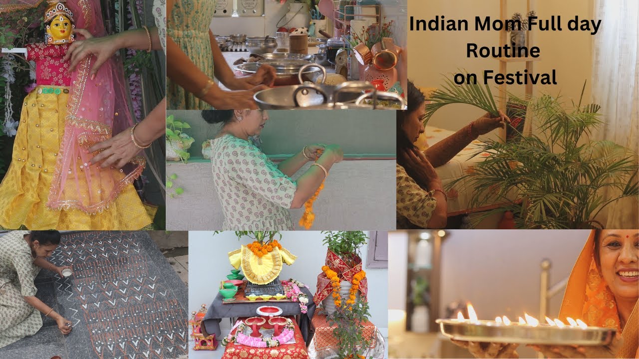 Indian Mom Full Day Vlog for Festival || Tulsi Vivah || Daily Routine || कैसे सजाया दुल्हन को ?