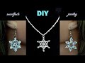 Beaded Jewelry. DIY beaded pendant. DIY beaded earrings. Beading tutorial