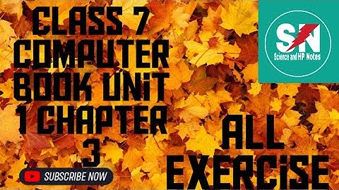 ##|||class 7 computer book unit 1|| chapter 3||Exercise|||English medium|||##