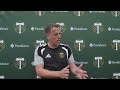 Phil Neville talks to media after midweek training