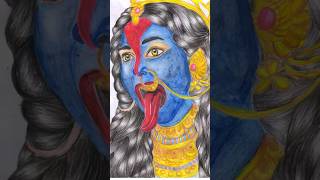 🔥 Realistic Maa Kali Drawing 😱 | Hindu God Art Timelapse 🎨 #shorts