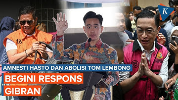Respons Gibran soal Amnesti Hasto dan Abolisi Tom Lembong