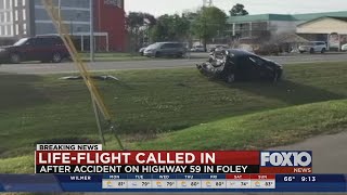 Five people hurt in crash on Highway 59 in Foley