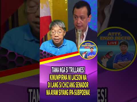 TAMA SI TRILLANES! KINUMPIRMA NI LACSON NA DI LANG SI CHIZ ANG SENADOR NA AYAW SIYANG IPA-SUBPOENA!