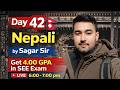 Nepali Live Class | Day 42 | Get 4.00 GPA in SEE | Sagar Sir