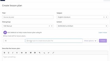 AI-Powered Lesson Plan Generator I AI Homework I Sidekick
