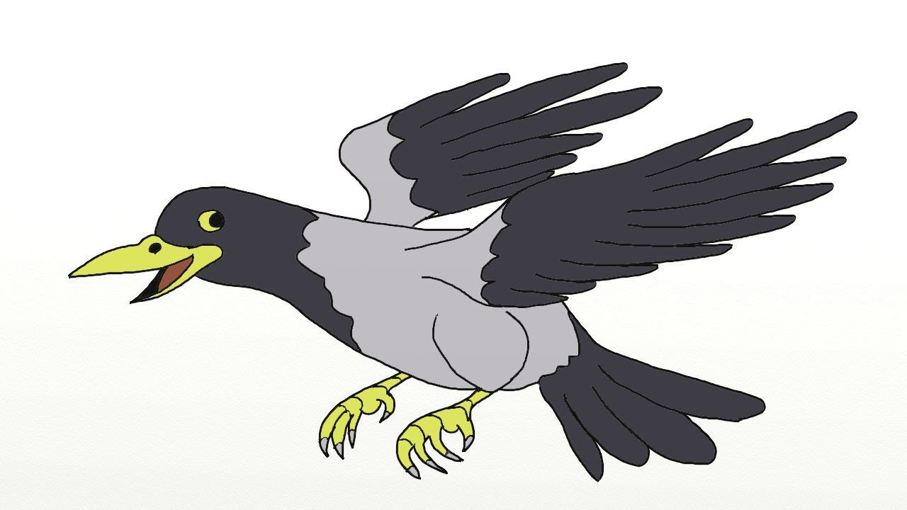 Ворона рисунок на прозрачном фоне