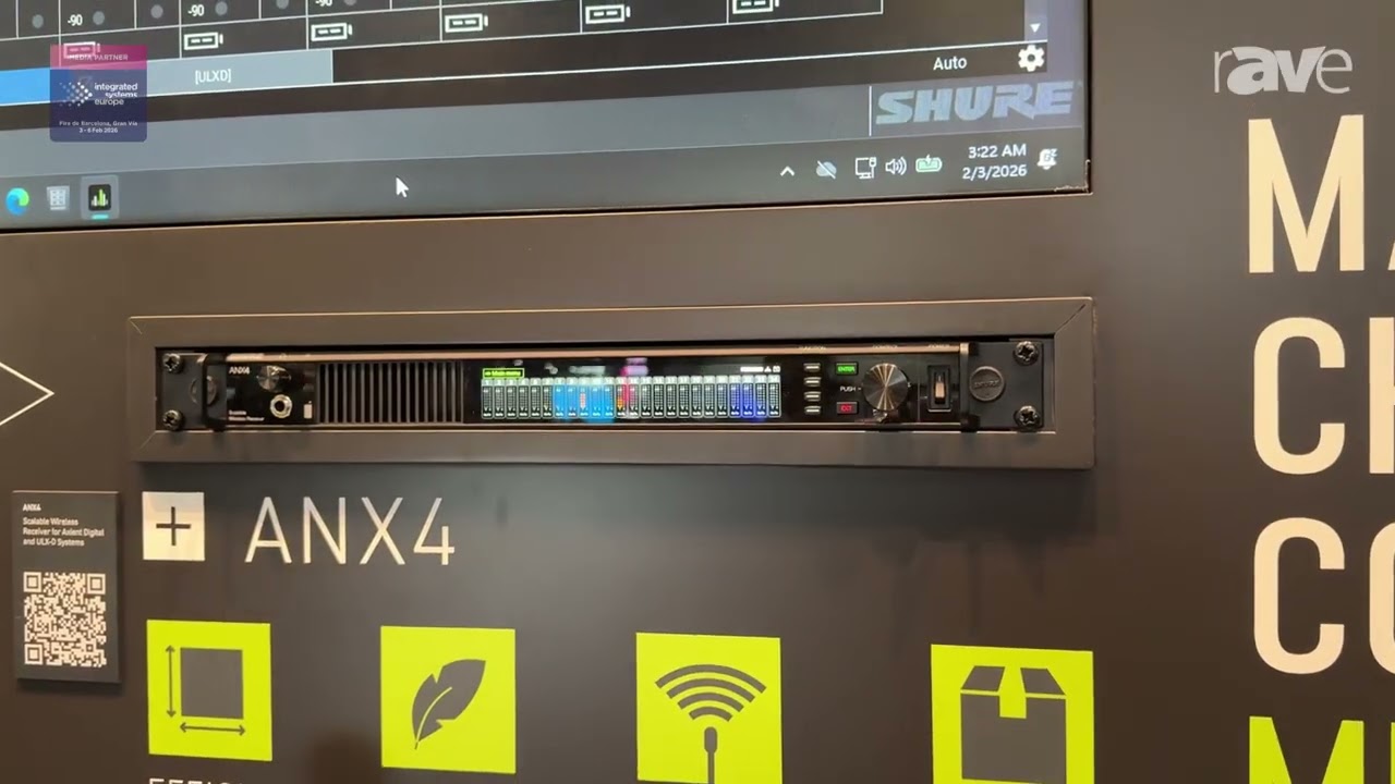 ISE 2026: Shure Showcases ANX4 Scalable Wireless Receiver for Axient Digital and ULX-D Systems