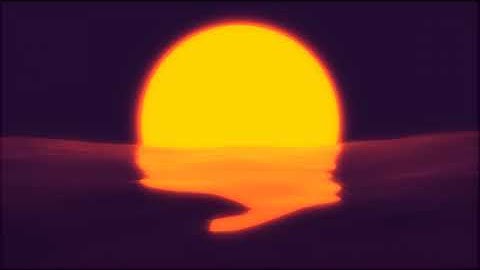 Blender 3d - Sunset Animation loop  (relaxing flute withered dreams)