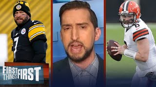 Browns will break playoff drought vs Steelers; Baker will deliver — Nick | NFL | FIRST THINGS FIRST