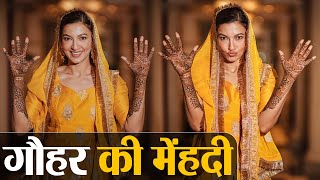 Gauhar Zaid Wedding: Gauhar shares her Mehndi and unique wedding card pictures | Shudh Manoranjan