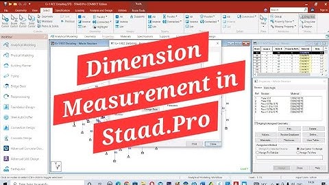 Distance Measurement and unit Conversion in Staad.Pro Connect Edition.