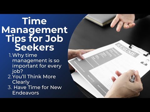 Time management tips for job seekers || time management at work || time management tips