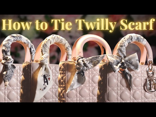 How To Tie A Twilly Scarf - Lady Dior Bag, My ABC Dior Mitzah Scarf 