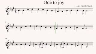 Fleksibel Stereotype side Ode to Joy- Easy Violin Sheet Music - YouTube