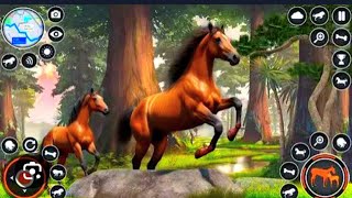 wild horse family simulator | horse family game 3d | wild horse family game screenshot 1