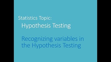 Recognizing the variables for hypothesis testing and MegaStat calculations