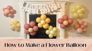 How to Make a Flower Balloon Wall - Daisy Flower Birthday Party Decor