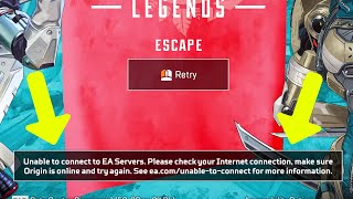 Fix unable to connect to ea servers apex legends pc origin & steam