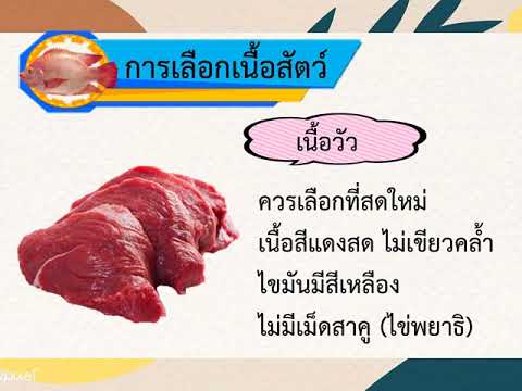 การเลือกซื้อวัตถุดิบในการประกอบอาหาร ป.6