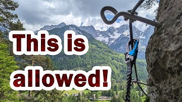 One of the Via Ferrata exceptions - When it is allowed to use the resting system for progression