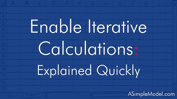Enable Iterative Calculations to Allow Circular References in Excel