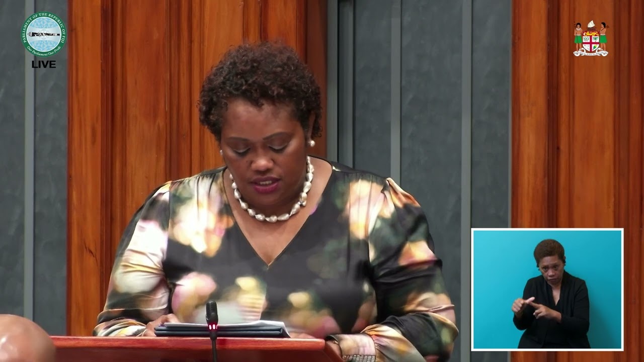 Minister for Forestry and Fisheries, Hon. Alitia Bainivalu, delivered her Ministerial Statement