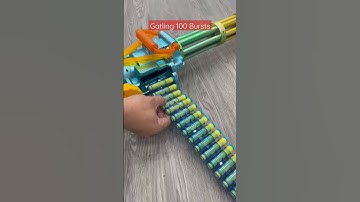 Thumbnail of Gatling Electric Toy Gun, Unlimited bursts. Do You Like It?  #toygun #nerf #nerfguns  #Gatling