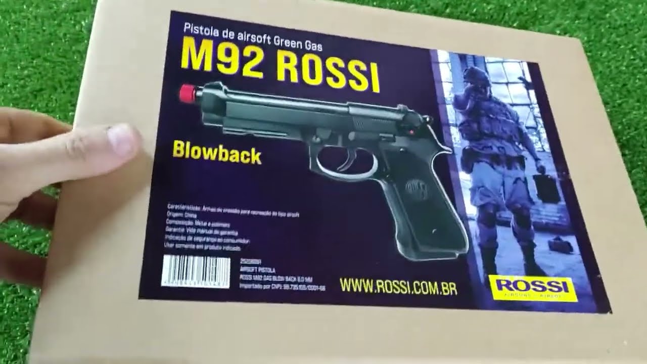 Pistola Airsoft Rossi M9 Full Metal Modelo Beretta - Airsoft e Armas de  Pressão Azsports