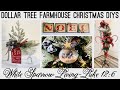 ** NEW ** ⭐️ 4 HIGH END DOLLAR TREE CHRISTMAS FARMHOUSE HOME DECOR PROJECTS PLUS BOW MAKING TUTORIAL