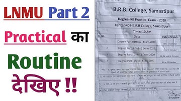 Lnmu part 2 practical exam routine 2020