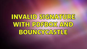 Invalid signature with PDFBox and Bouncycastle