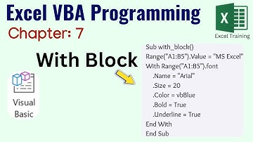 Using With Block in VBA | Excel VBA Programming (Chapter 7)