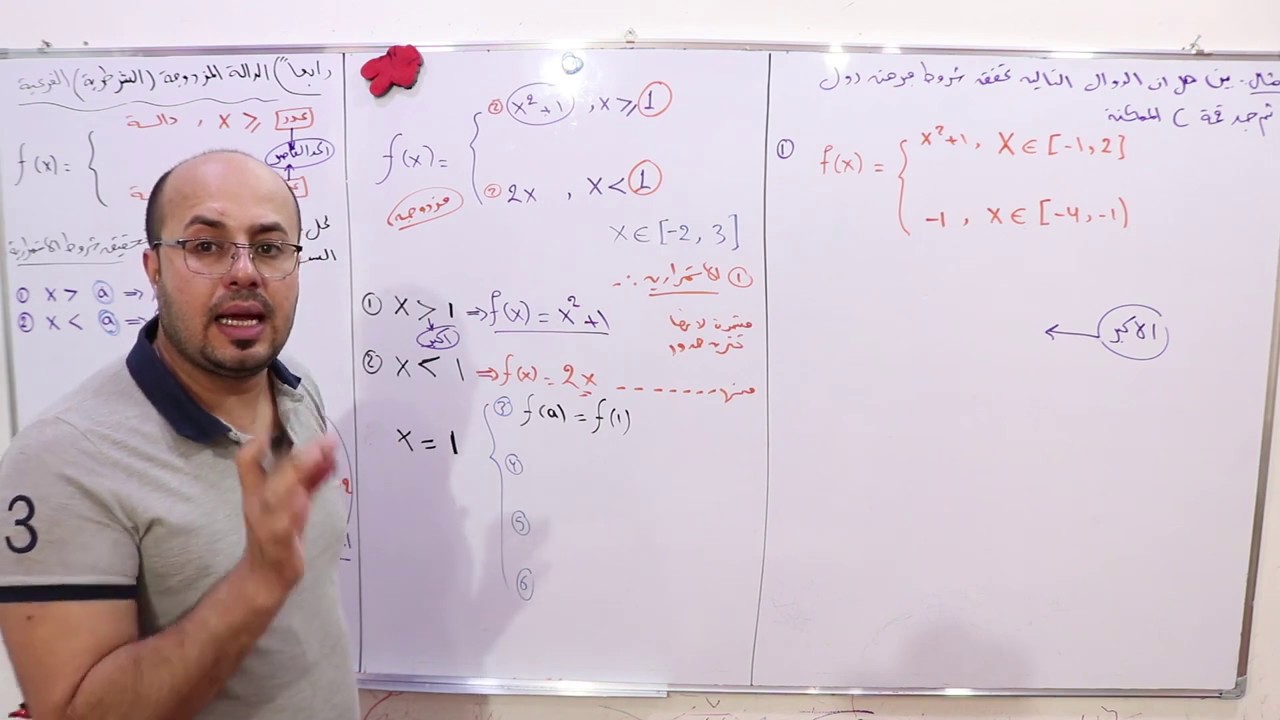 مبرهنة رول \ الدالة الشطرية \ ج3 \ الدرس18\ التفاضل\ خالد جمال\السادس العلمي