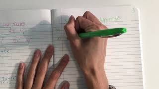 Algebra 1 Simplifying Polynomials Notes