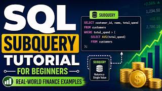 SQL Subquery Tutorial for Beginners | Real-World Finance Examples