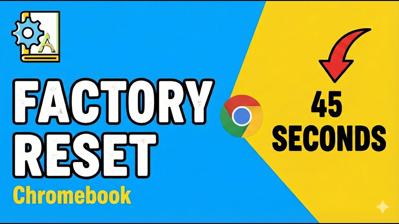 How to Factory Reset Chromebook (45 Seconds) - Fix Slow Laptop