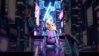 Neon Samurai Hamster – Cyberpunk Cutie ⚡🐹