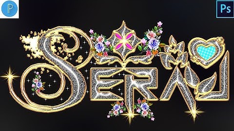 Glass font editing stylish design name editing in Pixellab PS touch