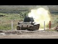 Legendary t34 tank in action during live fire