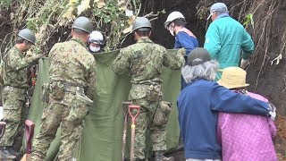 北海道地震、懸命の捜索続く 震度7の厚真町