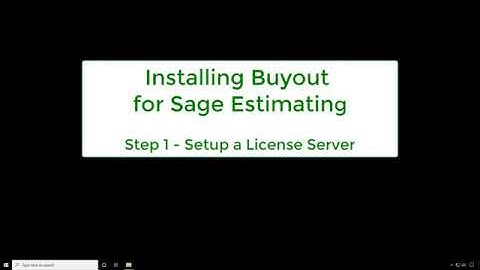 Setting up a Buyout License Server