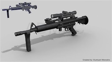 Gun Turn Animation in Autodesk Maya | Gun Modeling in Maya