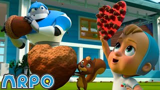 valentines day disaster arpo the robot new video funny kids cartoons arpo and daniel