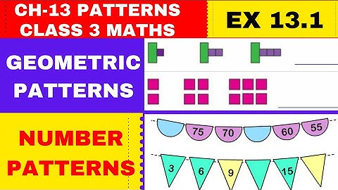 CH-13 Patterns | Ex-13.1 Geometric & Number Pattern | Class 3 Maths | Part 1