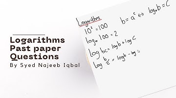 Logarithms Addmaths: Past Paper Questions  #olevels #logs #addmaths
