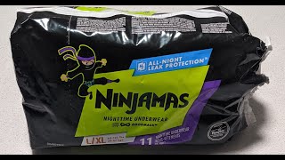 Pampers Ninjamas Nighttime Underwear For Girls, Size L Xl, 29 - 57