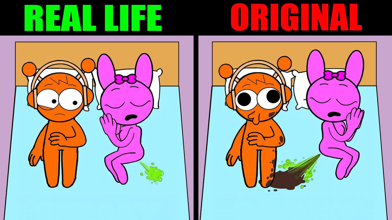 The Best TikToks of Incredibox Sprunki | Night Fart Surprise💨💨💩| REAL LIFE vs ORIGINAL